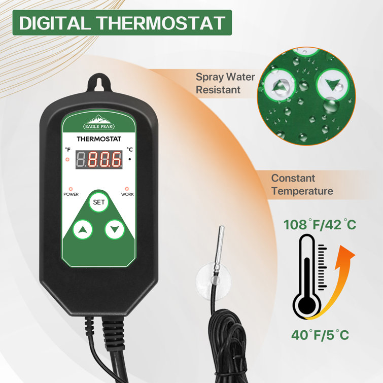 EAGLE PEAK Digital Heat Mat Thermostat Controller Wayfair Canada